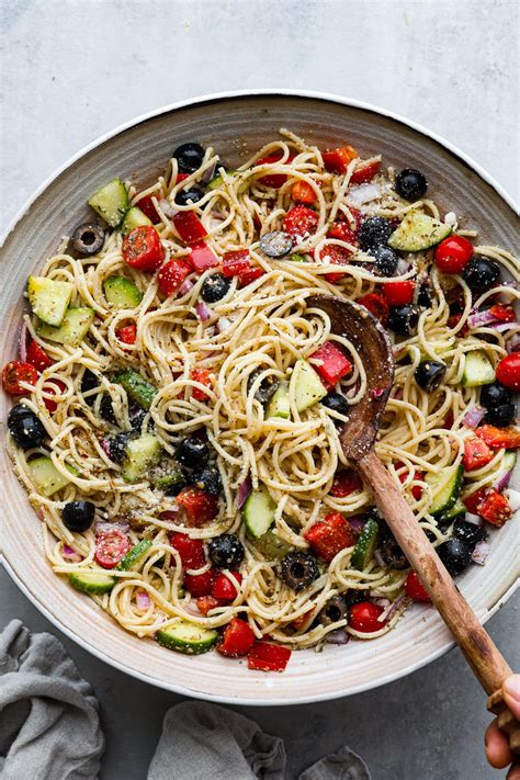 Spaghetti Italian Pasta Salad Cold Spaghetti Salad Recipe | Kathy's
