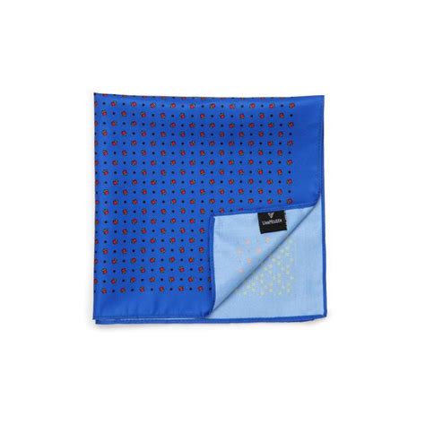 Buy Van Heusen Mens Blue Printed Party Pocket Square Online