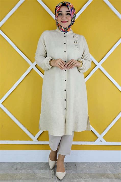 Stone Detailed Mandarin Collar Shirt | PYS