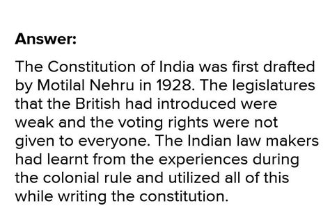 write a breif note on the making of indian constitution? class 8th ...