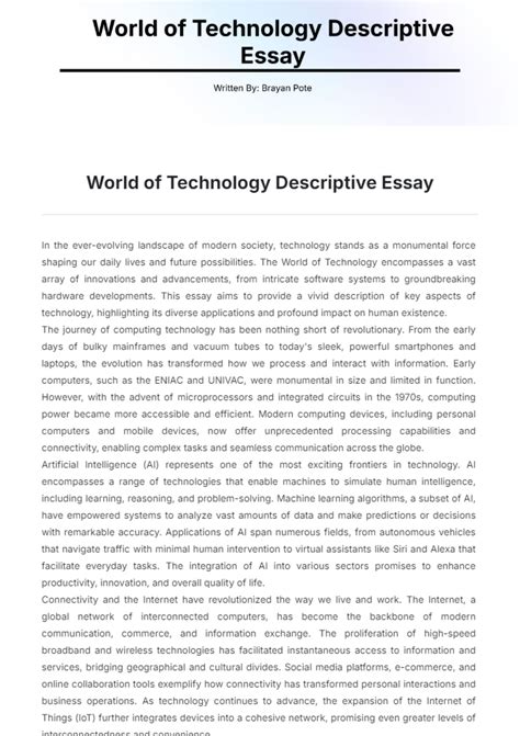 Image result for Technical Essay Example