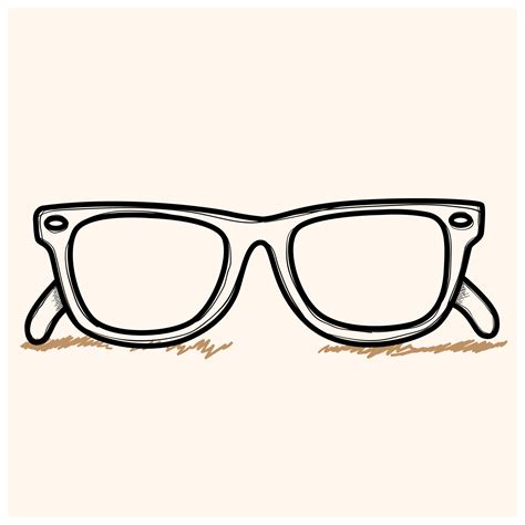 Vector illustration. Hand drawn doodle retro sunglasses horn rimmed glasses. Cartoon sketch ...