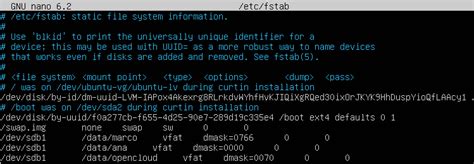 Image result for Fstab Syntax