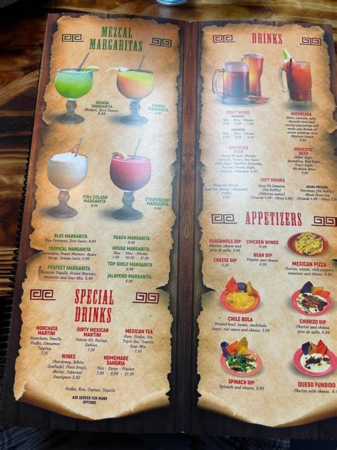 Menu at El Mezcal Mexican Restaurant Mount Dora, Mount Dora