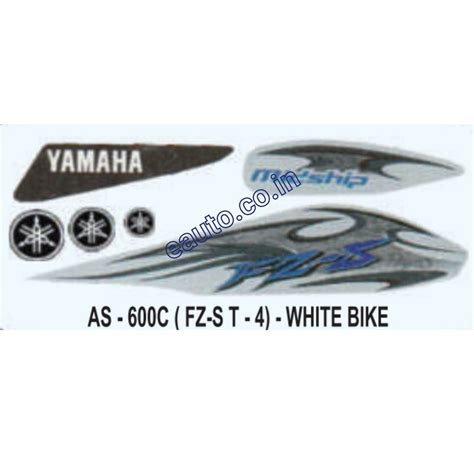 Graphics Sticker Set for Yamaha FZ-S | Type 4 | White Vehicle | Both S