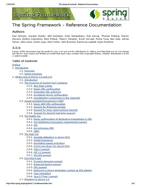 Spring Framework Tutorial PDF 的图像结果