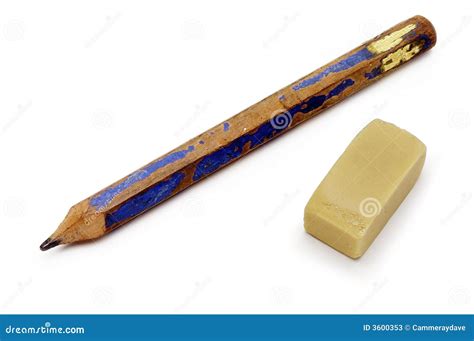 Old Pencil and Eraser stock image. Image of eraser, write - 3600353