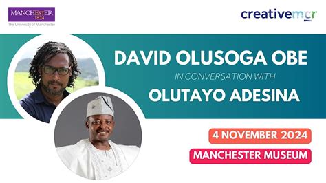 David Olusoga OBE in conversation with Olutayo Adesina, Manchester ...