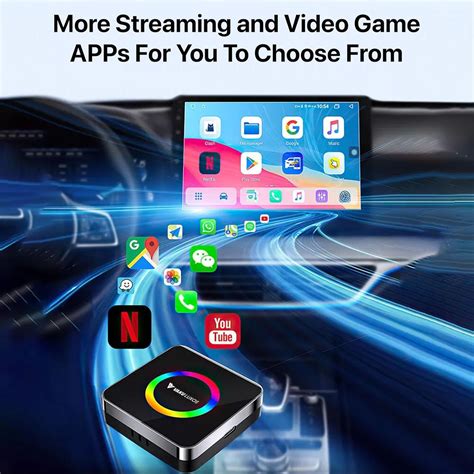 Vaku Luxos® AUTOGLIDE LED Wireless Apple CarPlay & Android Auto Adapte