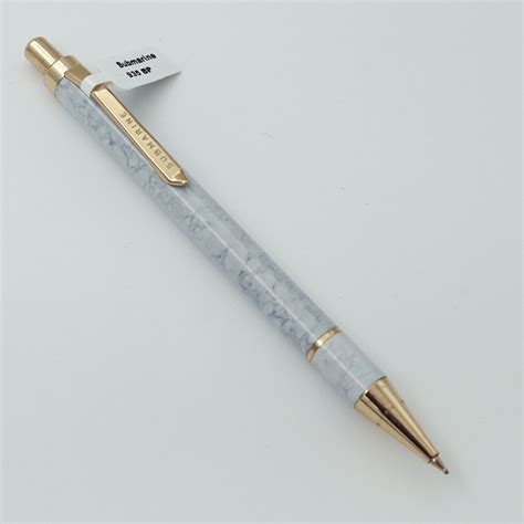 Submarine 935 White Color Marble Design Body With Golden Clip Fine Tip ...