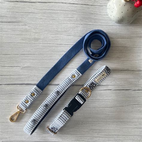 Cotton Dog Collar & Leash Set | PoochMate Soft Cotton Dog Collars