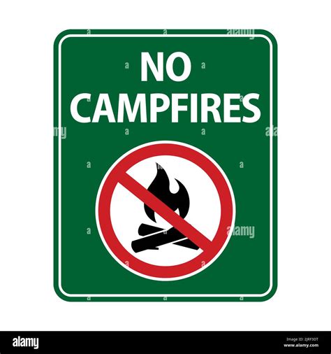 Campfire and bonfire not permitted sign forbidden sign vector ...