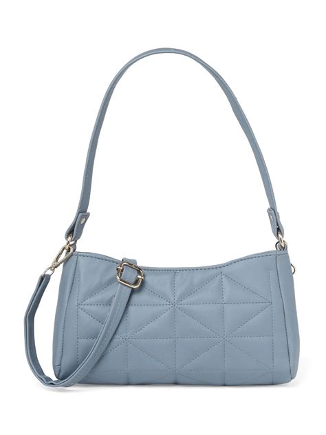 Blue Textured Sling Bag for Women & Girls