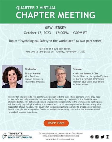 NJ Q3 Chapter Meeting: Psychological Safety in the Workplace (Part 1 ...
