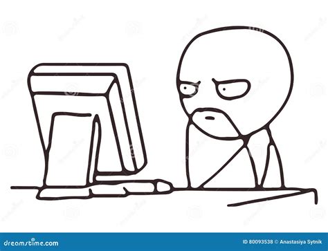 Vector Thinking Guy Meme Face for Any Design. Eps 10. Stock Vector ...