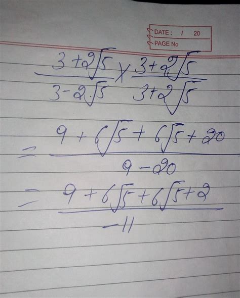 rationalize the denominator 3 + 2 root 5 / 3 minus 2 root 5 - Brainly.in