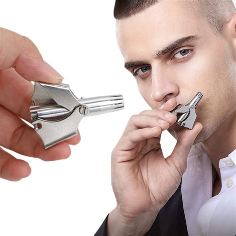 AstonAndia Manual Nose Trimmer Nasal Hair Trimmer For Men Mini Portable ...