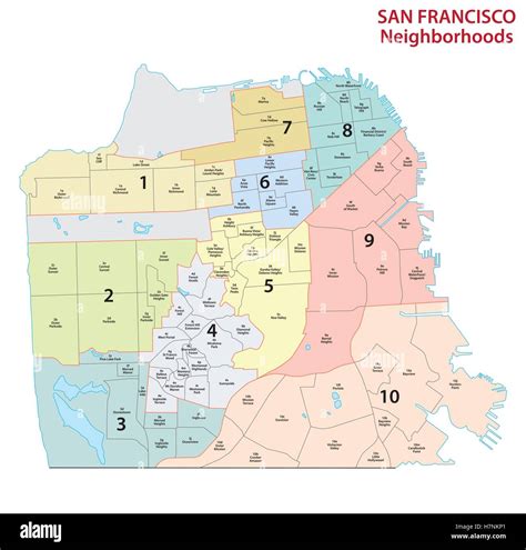 San Francisco City Map District