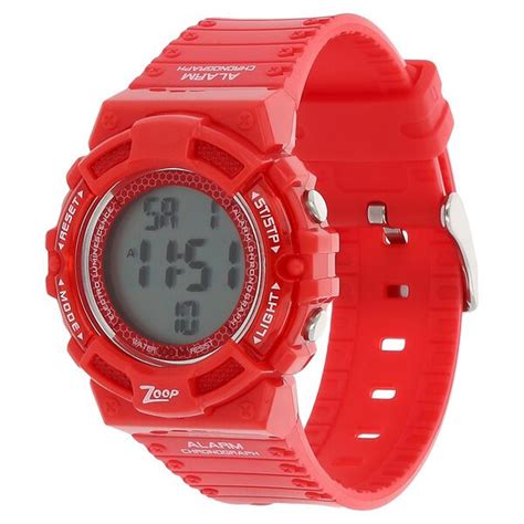 Buy Online Zoop Digital Watch with Digital Dial & Red Strap for Boys ...