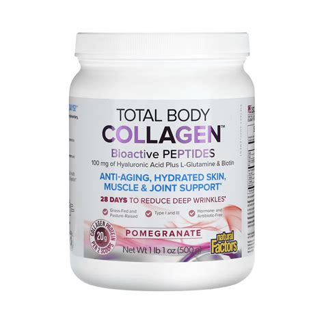 Natural Factors, Total Body Collagen, Bioactive Peptides, Pomegranate ...