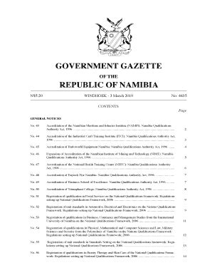 Fillable Online Accreditation of the Namibian Maritime and fisheries ...