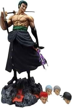 Gratus Onepiece Anime Zoro (Wth 5 Replaceable Heads) Action Figure ...