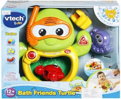 VTECH Bath Friends - Turtle, Octopus, Starfish, Crab Bath Toy - Bath ...