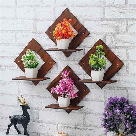 Ingo creation Wooden Wall Shelf Shelves Art Hanging Decor for Wall ...
