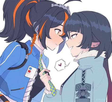 jane doe and zhu yuan (zenless zone zero) drawn by jei_(jeiwalking ...