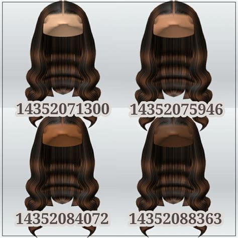 ℒ |𝐑oblox 𝐇air 𝐂odes 𝐈n 𝐁rown | Cute baddie outfits, Black hair roblox ...