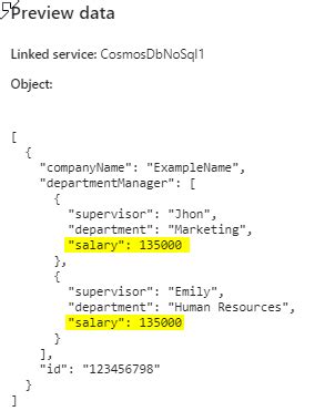 Image result for ADF Cosmo DB Example