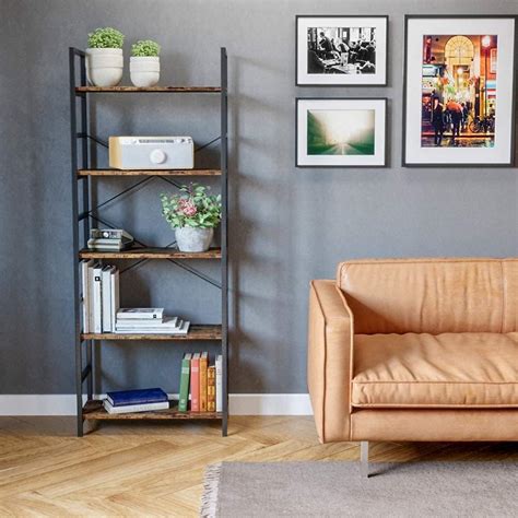 Bestier Bookshelf 5 Tier Bookcase Adjustable India | Ubuy