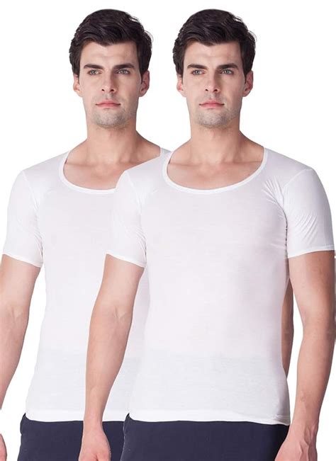 Buy LUX VENUS Men's Solid Vest (Pack of 2) White at Amazon.in