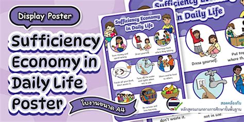 Sufficiency Economy in Daily Life Poster (ENG)