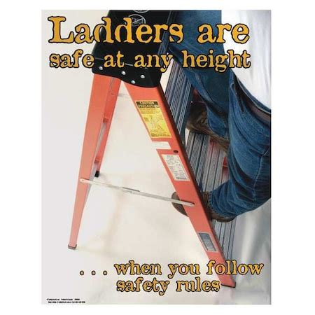 Safetyposter.Com Safety Poster, Ladders are Safe At Any Height. When ...