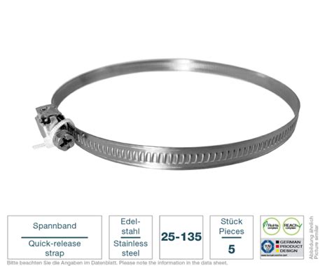 Quick-release strap with screw closure 25 - 135 mm | Testo Sensor English
