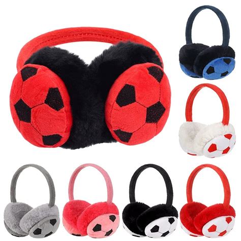 RR Design Kids football Themed Winter Warm Earmuffs (assorted Colours ...