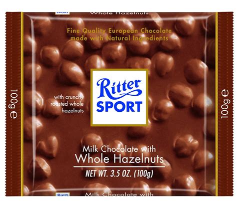 Amazon.com : Ritter Sport Milk Chocolate with Whole Hazelnuts, 3.5 ...