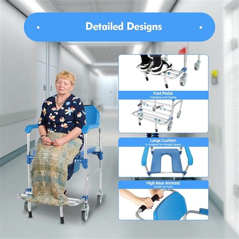 LiFuJunDong 3 in 1 Foldable Shower Wheelchair (350 Pounds), India | Ubuy