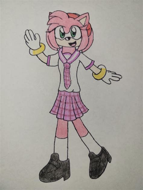 Sonic High School AU: Amy by CherryBlossom220 on DeviantArt