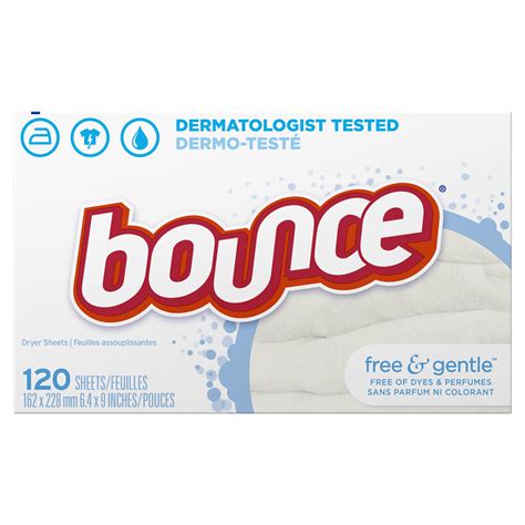 Bounce Free & Gentle Unscented Fabric Softener Dryer Sheets for ...
