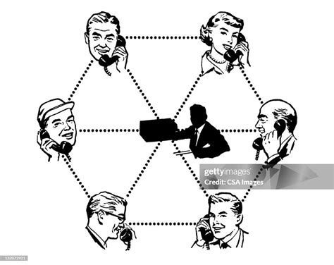 Party Line People On Telephone High-Res Vector Graphic - Getty Images