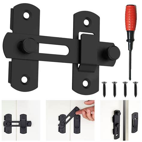 Vintfun Door Lock Stainless Steel Bar Latch Sliding Barn Door ...