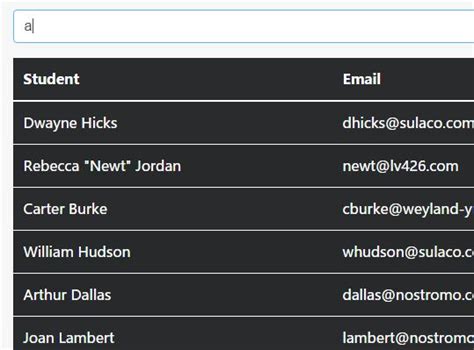 Image result for jQuery Table Filter