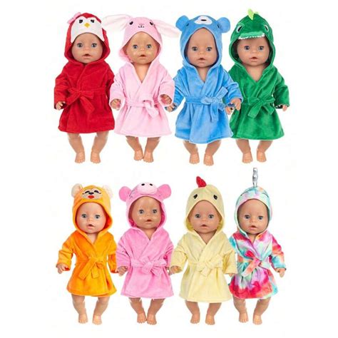 18-Inch Doll Clothes Cute Animal Sleepwear, Rabbit, Pig, Bear, Elephant ...