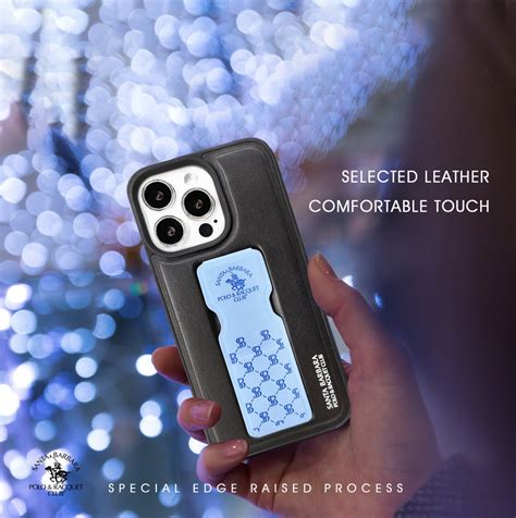 iPhone 13 Parker Magnetic Bracket Genuine Santa Barbara Leather Case ...