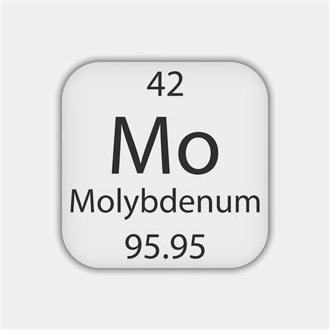 Molybdän-Symbol Chemisches Element des Periodensystems ...