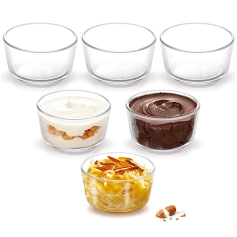 Treo by Milton Oviyan Bowl, 6 Pieces Set, 240 ml Each, Transparent ...