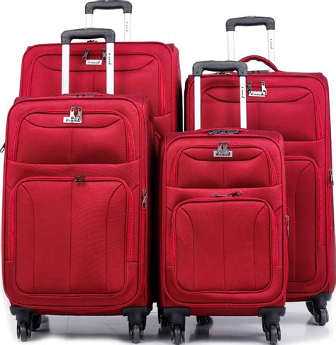 ABRAJ Travel Luggage Suitcase Set of 4 - Trolley Bag, Carry On Hand ...