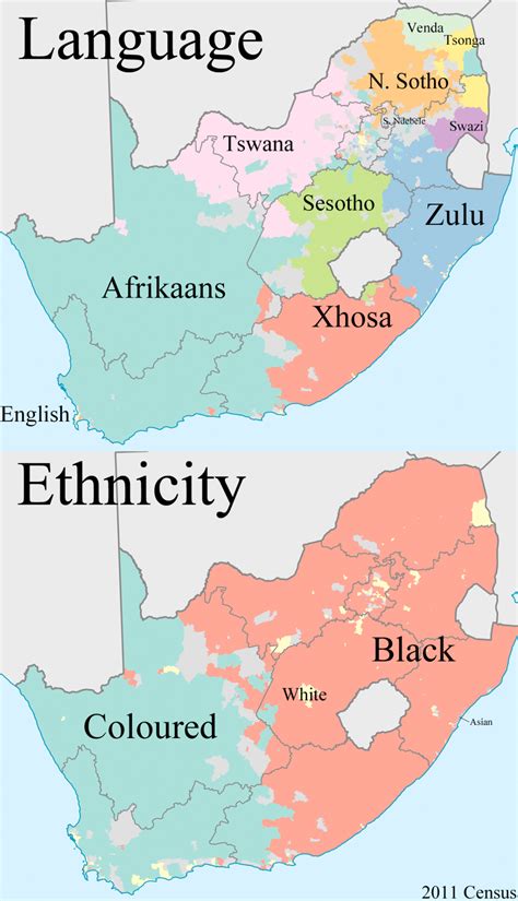 Language and ethnicity in South Africa. - Maps on the Web